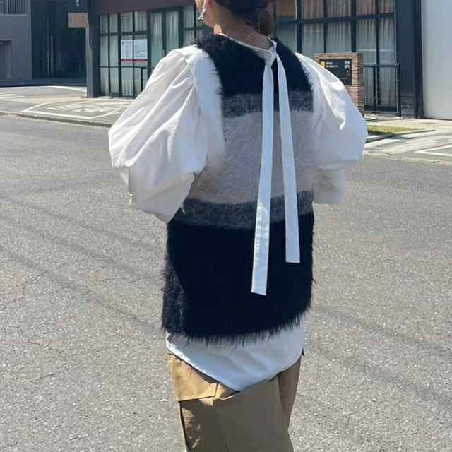 即納】AgAwd アガウド Border Knit Vest ボーダーニットベスト 2318 ...