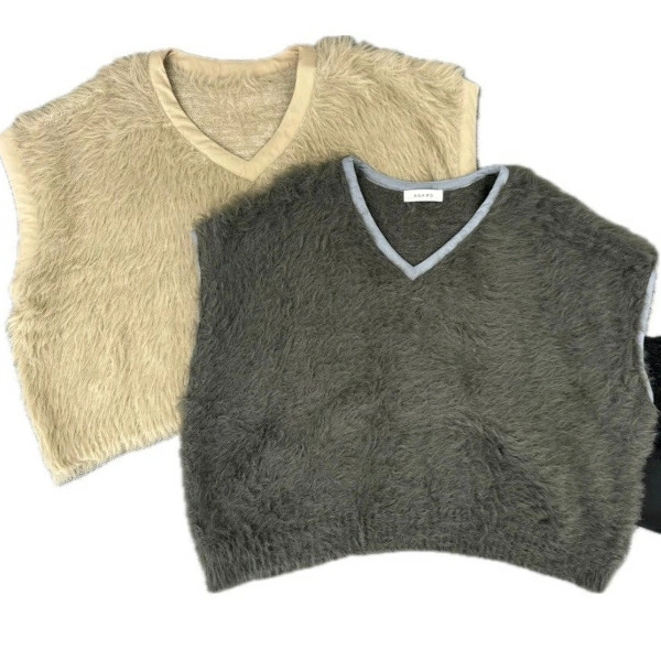 【即納】AGAWD アガウド　シャギーベスト 2414-551339【AW】【2024秋冬】【2024AW】【入荷】 即納】AGAWD アガウド シャギーベスト 2414-551339【AW】【2024秋冬