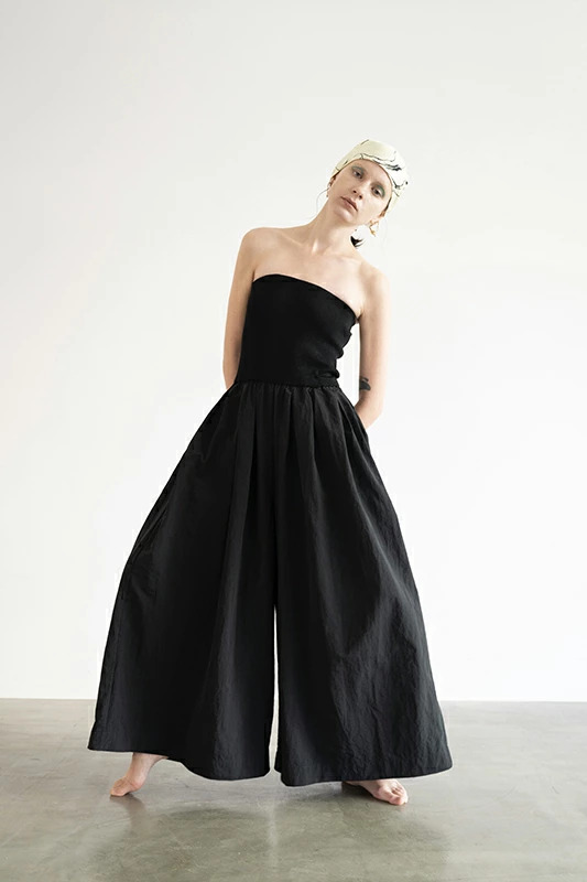 美品】カベサロッソ カーブシルエットタフタサロペット グレー 38