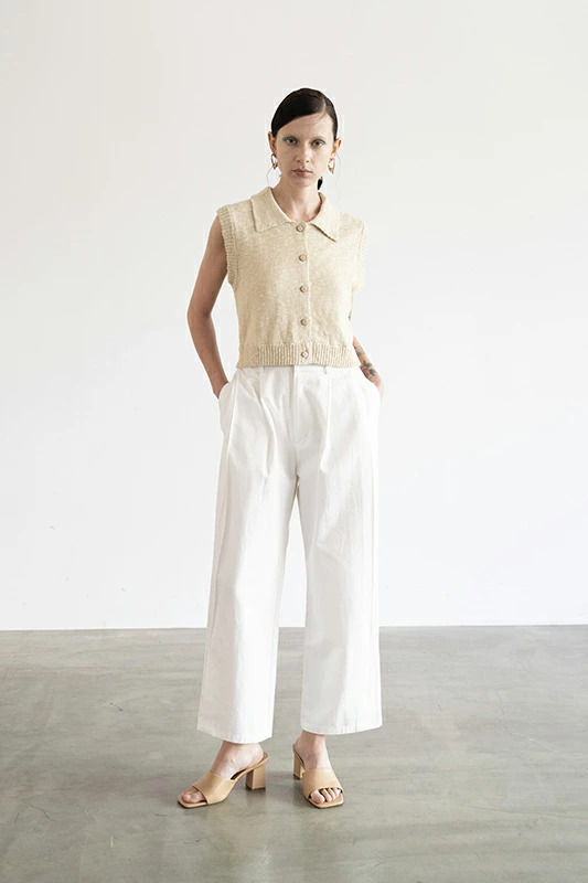 即納】CAVEZA ROSSO カベサロッソ フロントタックテーパードパンツ