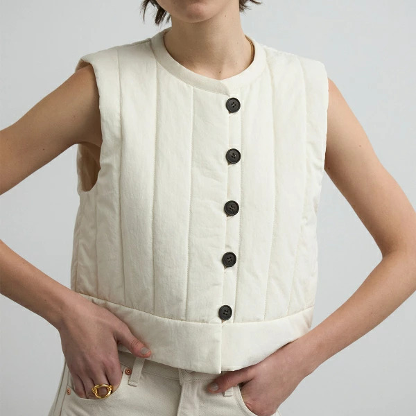 【即納】CREDONA クレドナCOTTON PADDED VEST JACKET コットンパデットベストジャケット 1425102104【2025】【SS】【2025春夏】【2025SS】【入荷】の通販は