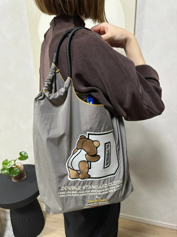 【即納】【Mサイズ】DOUBLE STANDARD CLOTHING　ダブルスタンダードクロージング/ダブスタ DSC　Ball&Chain ボールアンドチェーン/ MIDIUM bear 【Mサイズ】【ブラック】【グレー】【ピンク】エコバッグ　トートバッグ