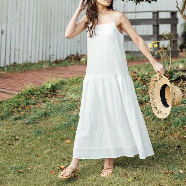 【即納】GLASSY SEA グラッシーシー COTTON GAUZE RELAX ONEPIECE コットンガーゼリラックスワンピース GS23S-016【2023】【SS】【2023春夏】【2023SS】【入荷】