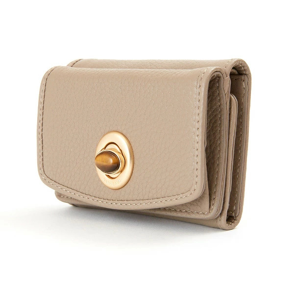 【即納】HASHIBAMI ハシバミ Gem Stone Mini Wallet 【天然石ミニウォレット】【カスタード】【西瓜水晶（人工ガラス）】Ha-2008-729 財布 三つ折り mini ミニ財布 即納】HASHIBAMI ハシバミ Gem Stone Mini Wallet 【天然石ミニ