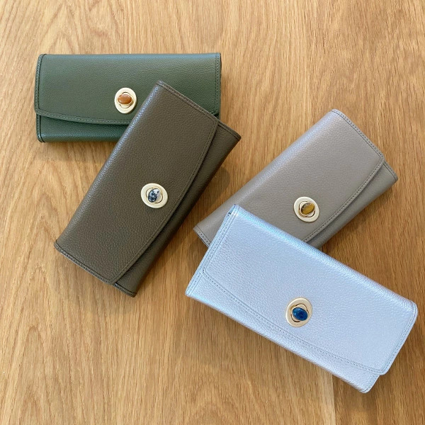即納】HASHIBAMI ハシバミ Gem Stone Long Wallet 【天然石 ロング