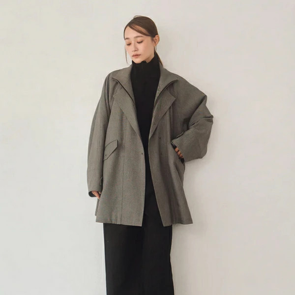 【即納】Hella ヘラ FRONT LAYERD CO フロントレイヤードコート アウター hella-h243-35【2024】【AW】【2024秋冬】【2024AW】【入荷】