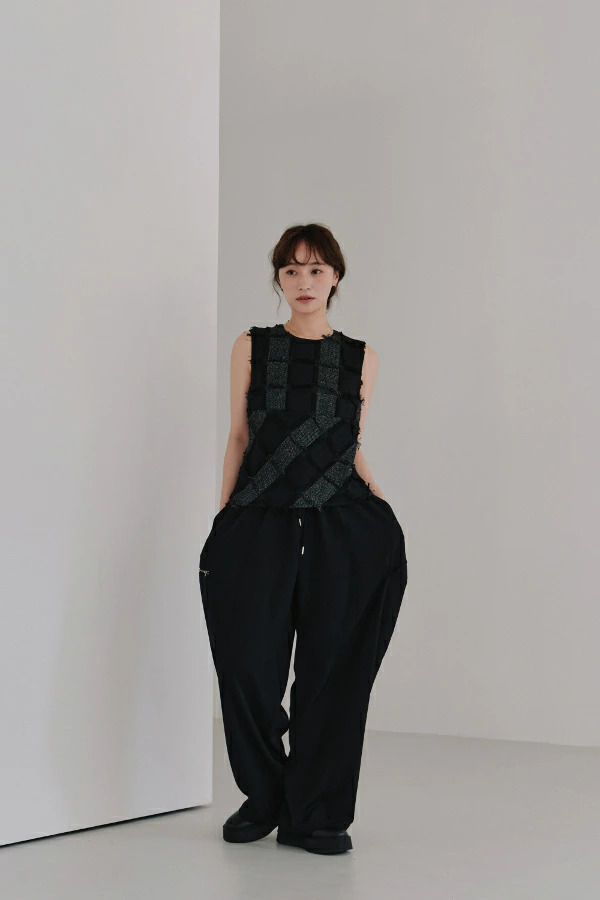 即納】Hella ヘラ ut jacquard check blouse カットジャカードチェック