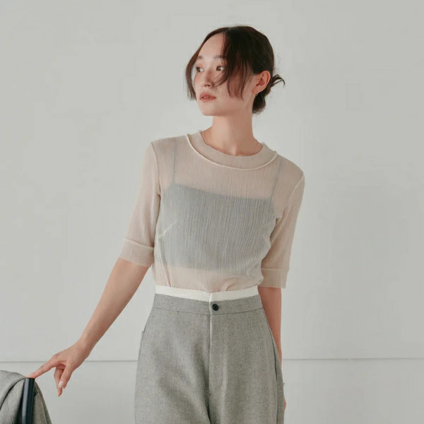 【即納】Hella ヘラ sheer nep T-shirt シアーネップTシャツ h251-30【2025】【SS】【2025春夏】【2025SS】【入荷】