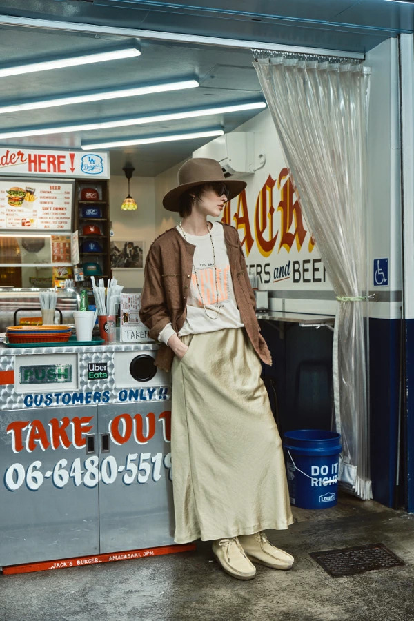 即納】LE MELANGE ル メランジュ ルメランジェ ノーカラーツイーディ