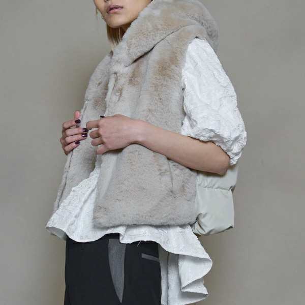 【即納】Muel Chic ミュエルシック Mont Fake mouton Vest モントフェイクムートンベスト 263542036【2023】【AW】【2023秋冬】【2023AW