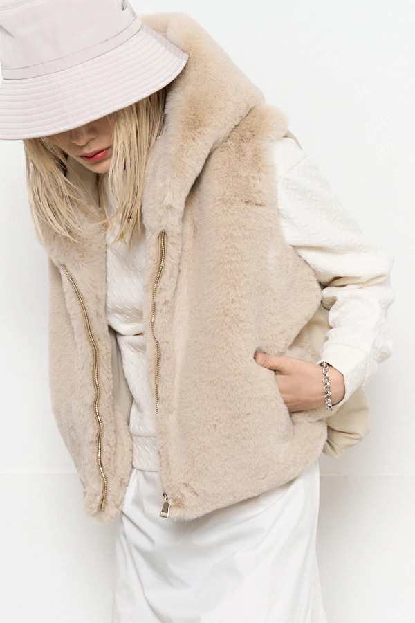 即納】Muel Chic ミュエルシック Mont Fake mouton Vest モント