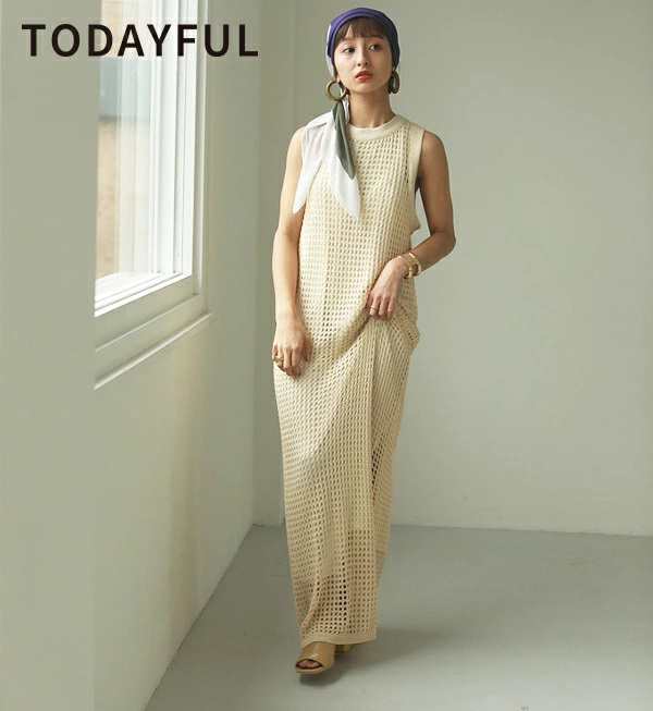 激安！ TODAYFUL メッシュニットドレス BK | www.tpharm.it