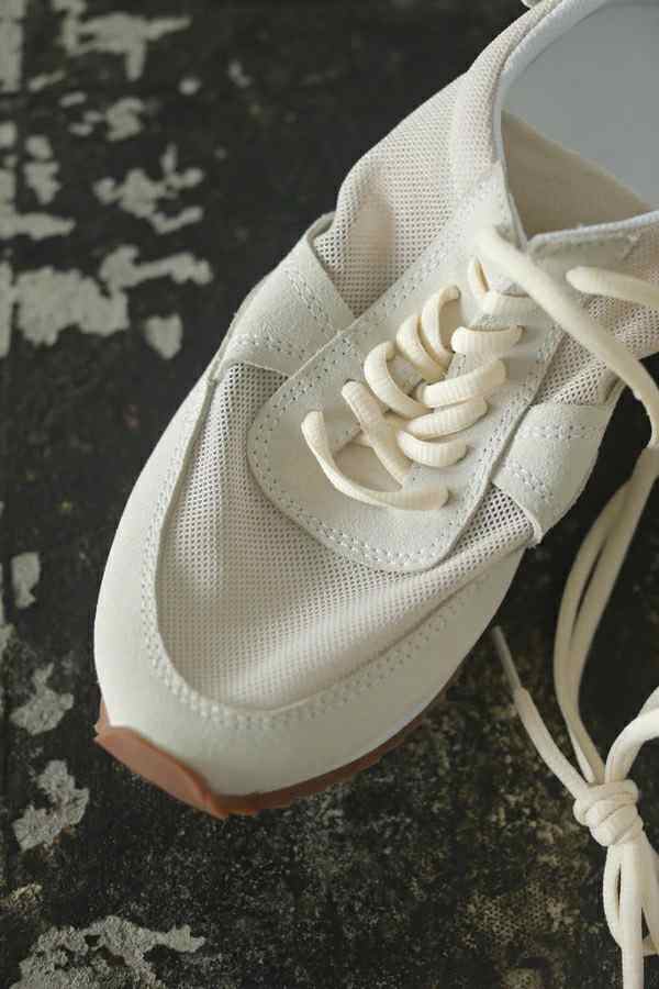 新品　Leather x Mesh Sneakers