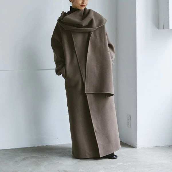 MCAモカ36サイズtodayful stole wool coat