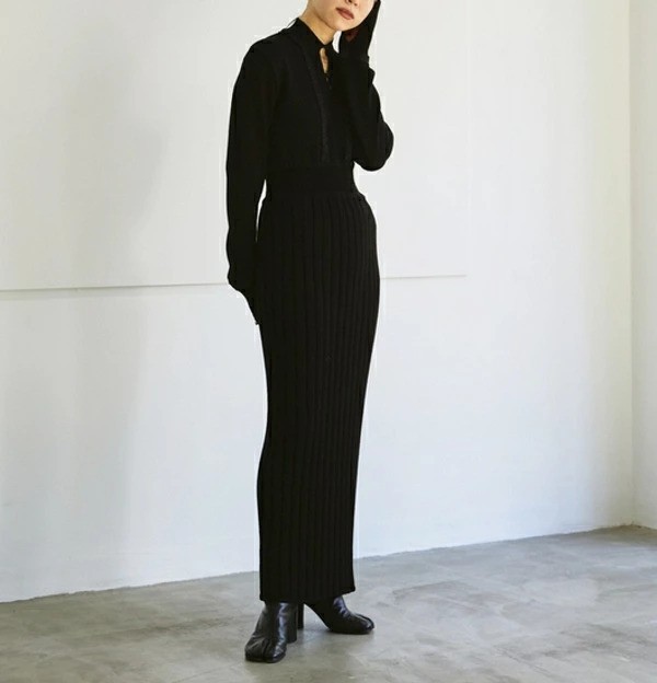 TODAYFUL Blade Piping Knitdress ブラック 素敵な nods.gov.ag