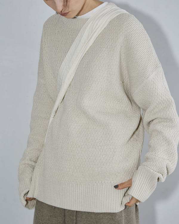 トゥデイフル  Rawsilk Waffle Pullover