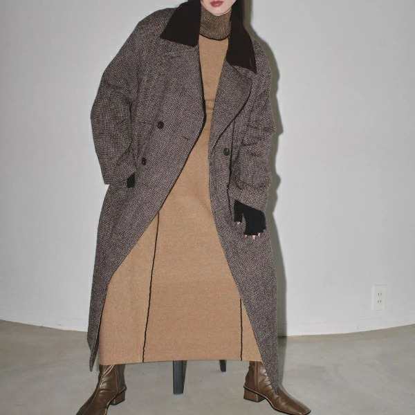 【即納】TODAYFUL トゥデイフル LIFEs ライフズ　Doublecollar Tweed Coat ダブルカラーツイードコート アウター 12320011　ロングコート