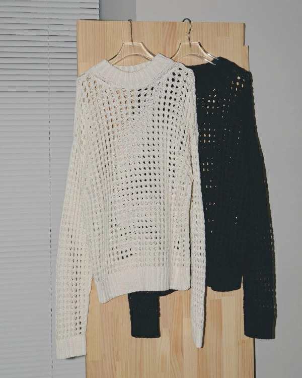 即納】TODAYFUL トゥデイフル LIFEs ライフズ Square Mesh Knit