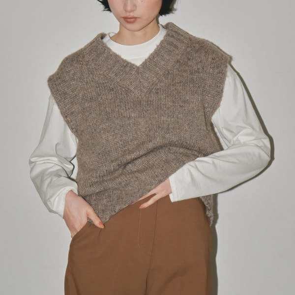 即納】TODAYFUL トゥデイフル LIFEs ライフズ Mottle Yarn Knit Vest