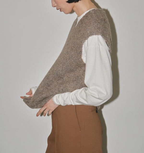 【即納】TODAYFUL トゥデイフル LIFEs ライフズ　Mottle Yarn Knit Vest モールヤーンニットベスト 12320516  吉田怜香【2023】【AW】【20｜au PAY マーケット