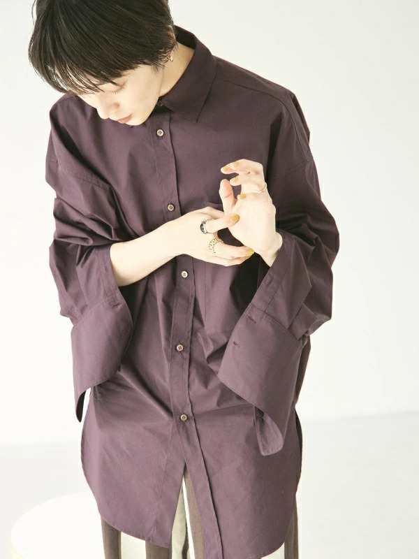 Typewriter Pocket Shirts 12220428 ロングシャツ