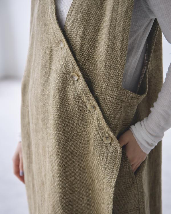 【SALE】【20％OFF】【即納】TODAYFUL トゥデイフル LIFEs ライフズ　Asymmetry Linen Vest アシンメトリーリネンベスト 12310103 吉田怜香【2023】【SS】【2023春夏】【2023SS】【入荷】_5