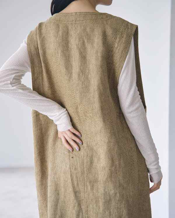 正規店安いTODAYFUL Asymmetry Linen Vest 38 トップス