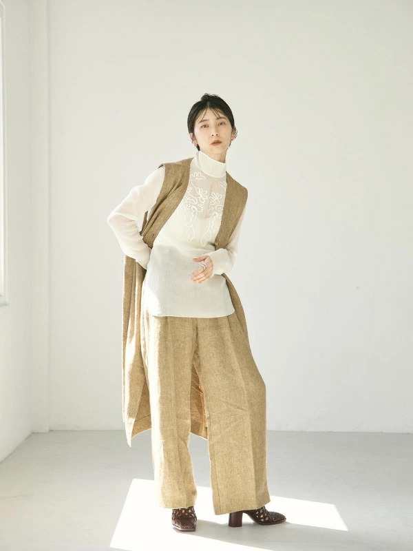 即納】TODAYFUL トゥデイフル LIFEs ライフズ Tuck Linen Trousers ...