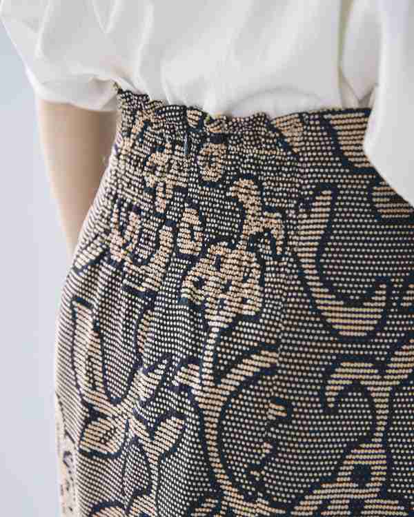 todayful jacquard leaf pencil skirt 36-