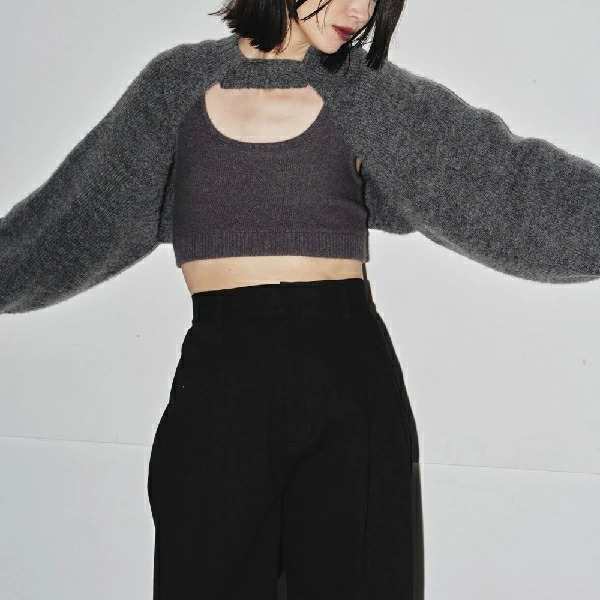 【即納】TODAYFUL トゥデイフル LIFEs ライフズ　Raccoon Knit Bustier ラクーンニットビスチェ 12420502 吉田怜香【2024】【AW】【2024