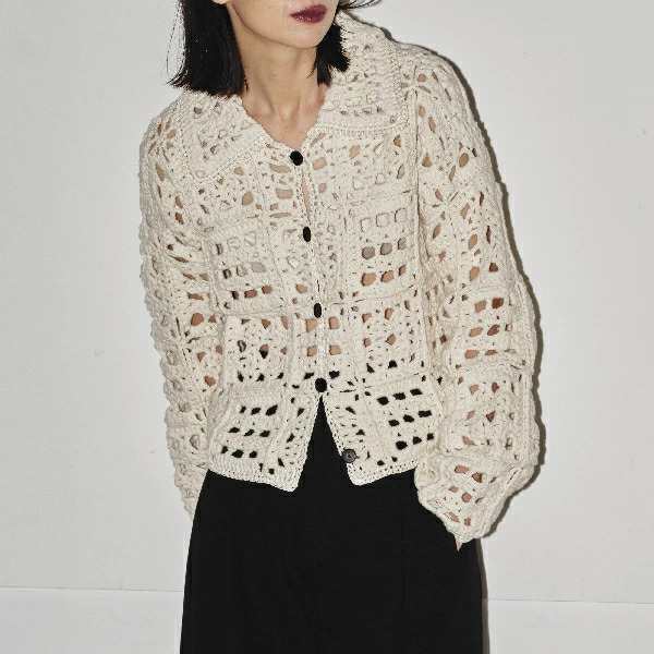 【即納】TODAYFUL トゥデイフル LIFEs ライフズ　Crochet Knit Shirts クロシェニットシャツ トップス 12420509 吉田怜香【2024】【AW】