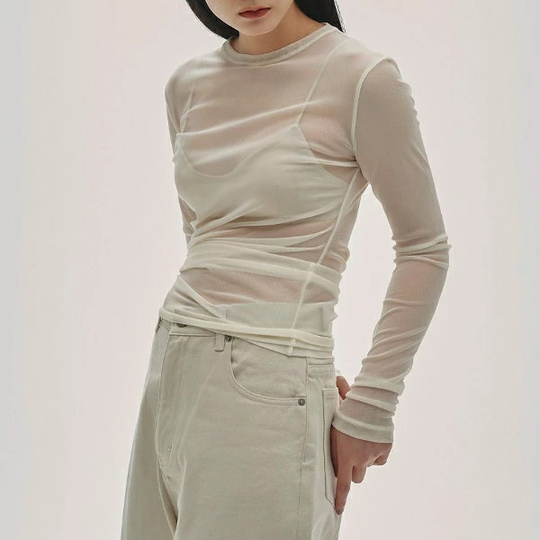 【即納】TODAYFUL トゥデイフル LIFEs ライフズ　Asymmetry Mesh Tops アシンメトリーメッシュトップス 12520611 吉田怜香【2025】【AW】【2025夏秋】【2025AW】【入荷】