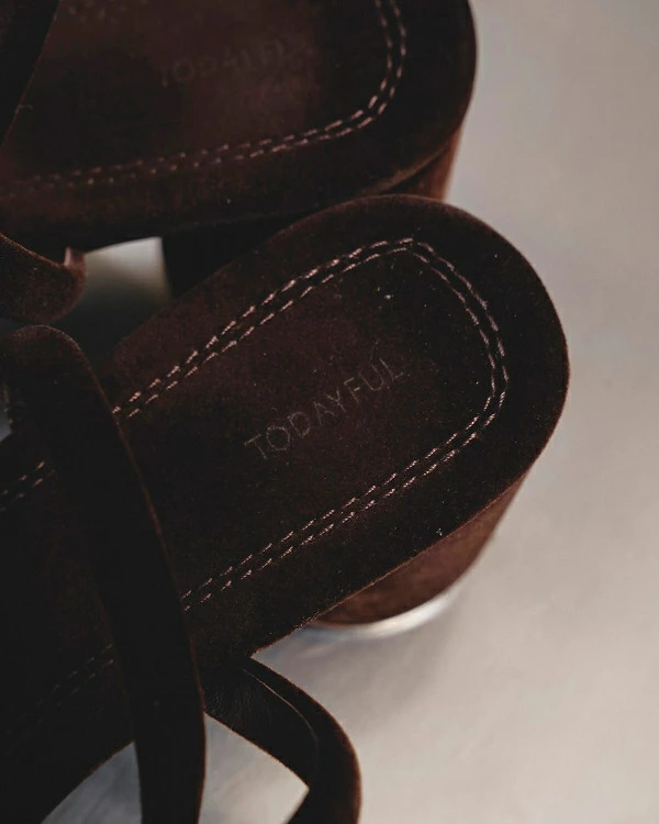 即納】TODAYFUL トゥデイフル LIFEs ライフズ Belt Velour Sandals