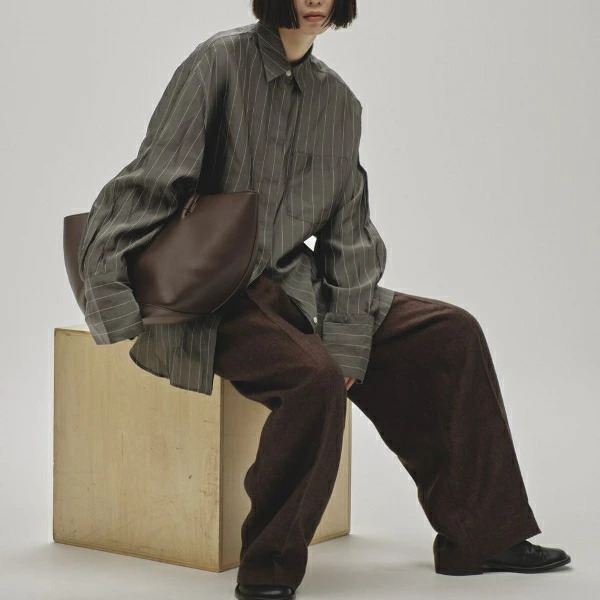 TODAYFUL ストライプシルキーシャツ