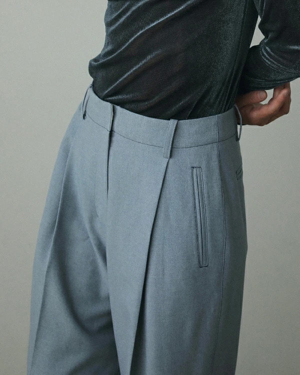 即納】anuke アンヌーク anuke Heather Tuck Pants ヘザータックパンツ