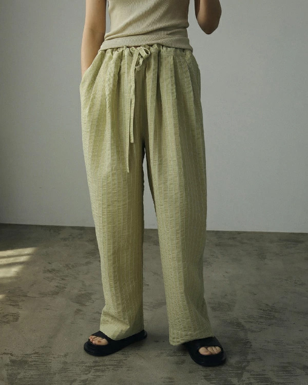 【即納】anuke アンヌーク anuke　Sheer Stripe Pants シアーストライプパンツ 62420714 船曳ひろみ【2024】【AW】【2024秋冬】【2024AW】【入荷】