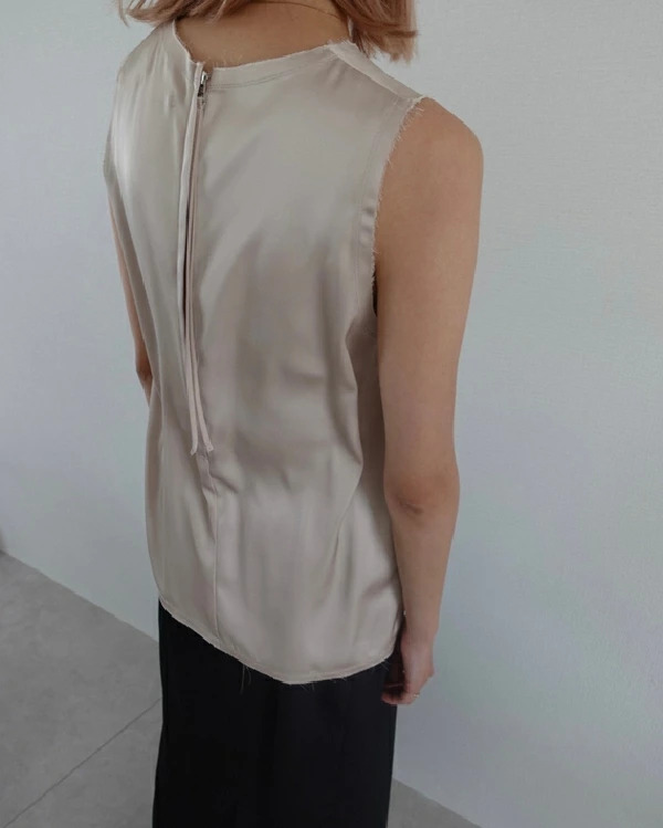 即納】?nuke アンヌーク anuke Satin Tanktop サテンタンクトップ