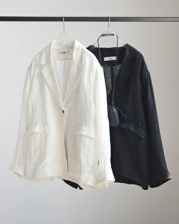 【即納】anuke アンヌーク anuke　Linen Sheer Jacket リネンシアージャケット 62520109 船曳ひろみ【2025】【AW】【2025夏秋】【2025AW】【入荷】 即納】anuke アンヌーク anuke Linen Sheer Jacket リネンシアー
