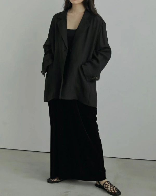 即納】anuke アンヌーク anuke Linen Sheer Jacket リネンシアー