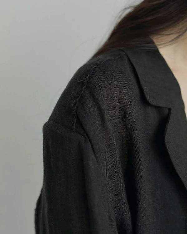 即納】anuke アンヌーク anuke Linen Sheer Jacket リネンシアー