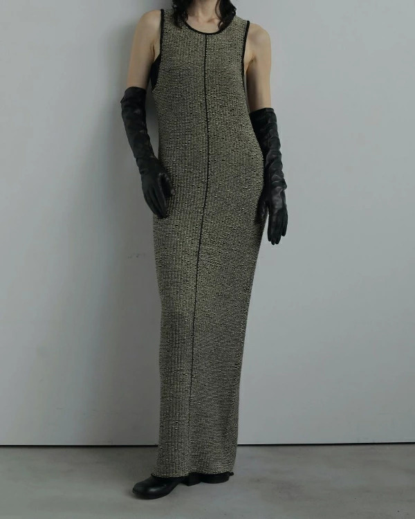 【即納】anuke アンヌーク anuke　Sleeveless Jacquard Onepiece スリーブレスジャカードワンピース 62520302 船曳ひろみ【2025】【AW】【2025夏秋】【2025AW】【入荷】