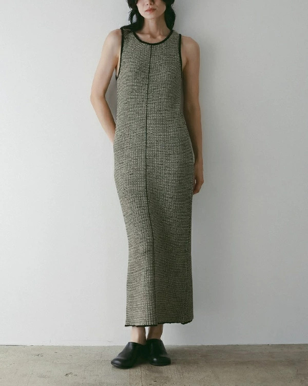 即納】anuke アンヌーク anuke Sleeveless Jacquard Onepiece スリーブ