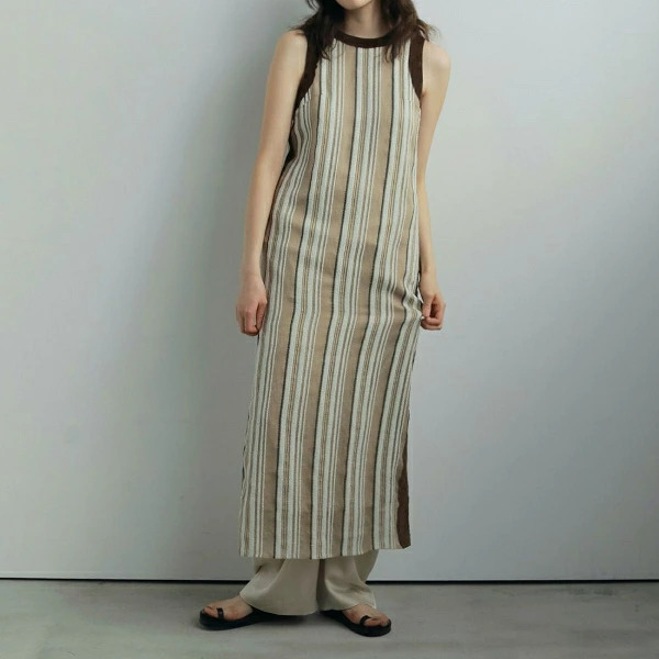 【即納】anuke アンヌーク anuke　Sheer Stripe Onepiece シアーストライプワンピース 62520317 船曳ひろみ【2025】【AW】【2025夏秋】【2025AW】【入荷】