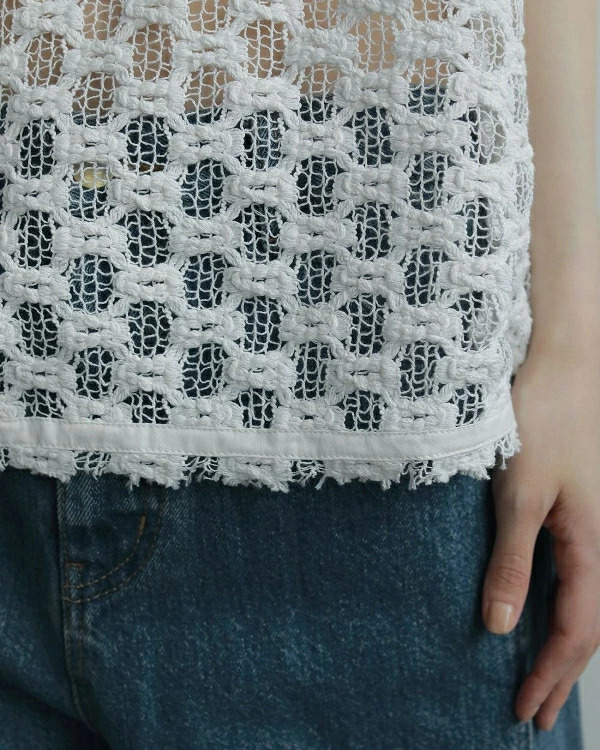 即納】anuke アンヌーク anuke Lace Sleeveless Tops レーススリーブ