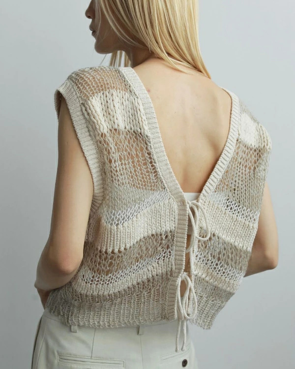 【即納】anuke アンヌーク anuke　Border Knit Vest ボーダーニットベスト 62520514 船曳ひろみ【2025】【AW】【2025夏秋】【2025AW】【入荷】