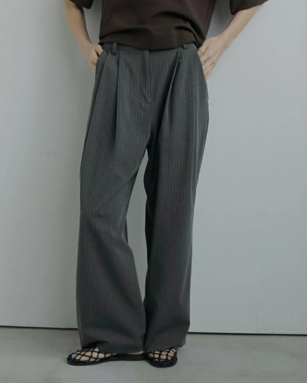 【即納】anuke アンヌーク anuke　Heather Stretch Pants ヘザーストレッチパンツ 62520706 船曳ひろみ【2025】【AW】【2025夏秋】【2025AW】【入荷】