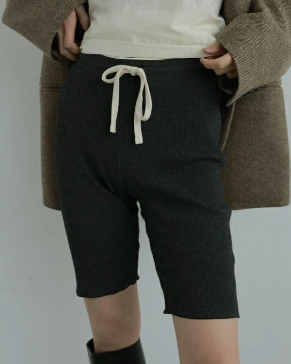 【即納】anuke アンヌーク anuke　Rib Biker Pants リブバイカーパンツ 62520717 船曳ひろみ【2025】【AW】【2025夏秋】【2025AW】【入荷】