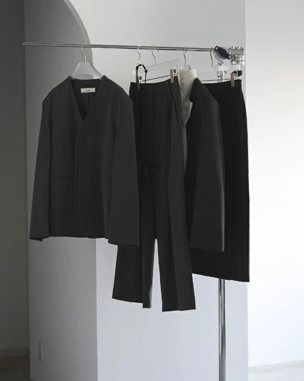 即納】anuke アンヌーク anuke Heather Stretch Middleskirt ヘザー