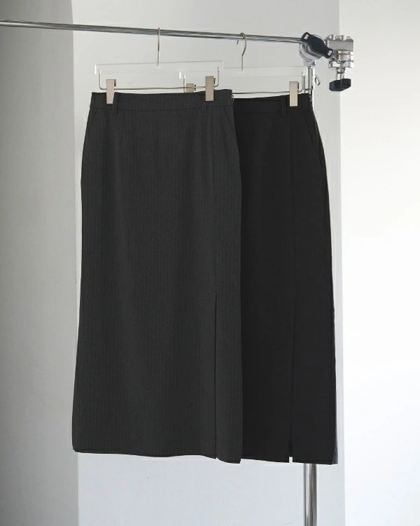 即納】anuke アンヌーク anuke Heather Stretch Middleskirt ヘザー