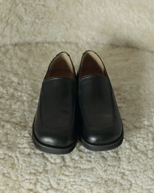即納】anuke アンヌーク anuke Ecoleather Loafers エコレザー